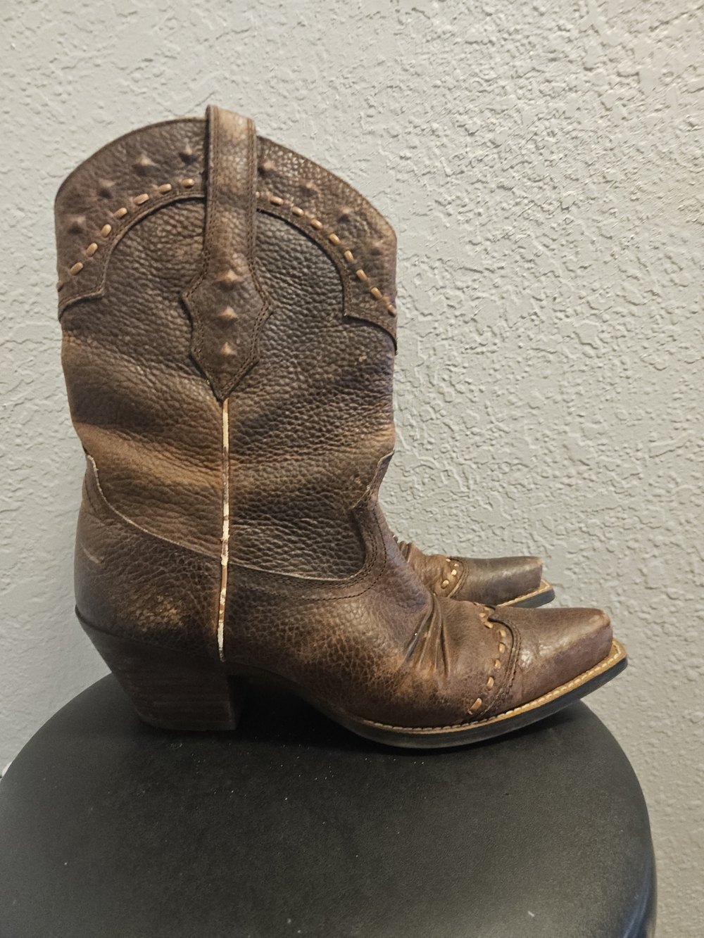 Ariat Womens Distressed Brown Leather Western Cowboy Boots